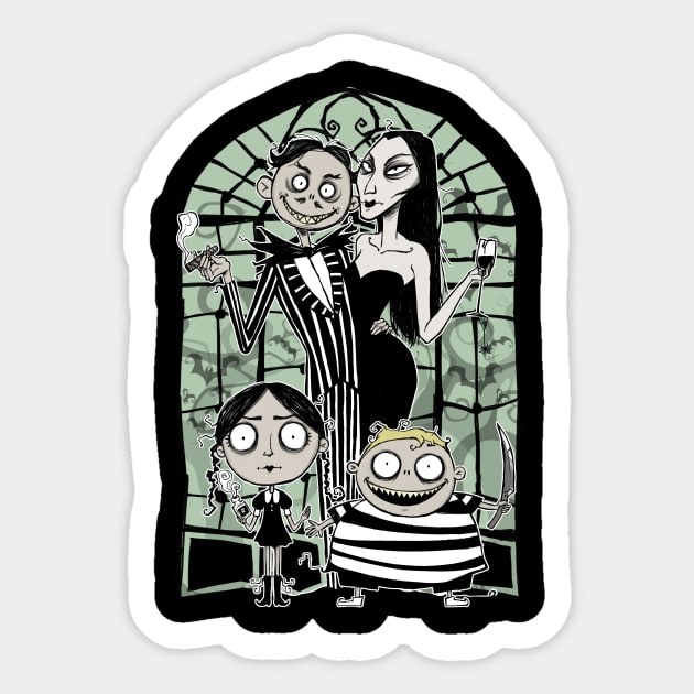 The Addams Nightmare Sticker by ursulalopez